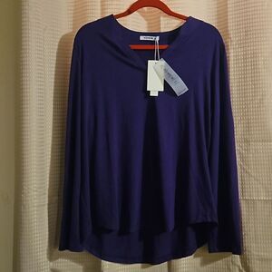 ROßWEAR WOMAN CASUAL V NECK  BLOUSE XL PURPLE